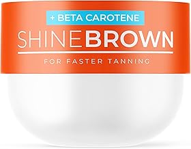 BYROKKO Shine Brown Beta Carotene Accelerator Tanning Sun Cream (210ml) Carrot Tanning Gel Effective in Tanning and Outdoors, Natural Enhancer Tanning Sunscreen