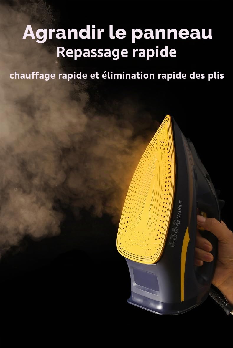Korons Fer à Repasser Vapeur, 2400W, récipient de 350 ml, Anti-Gouttes (Violet Foncé)