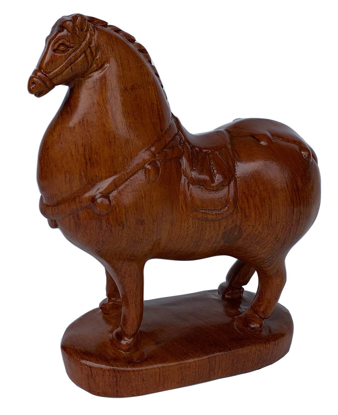 Amazon.co.jp: nice-buy ヴィンテージ 馬像 彫刻 木 唐 馬