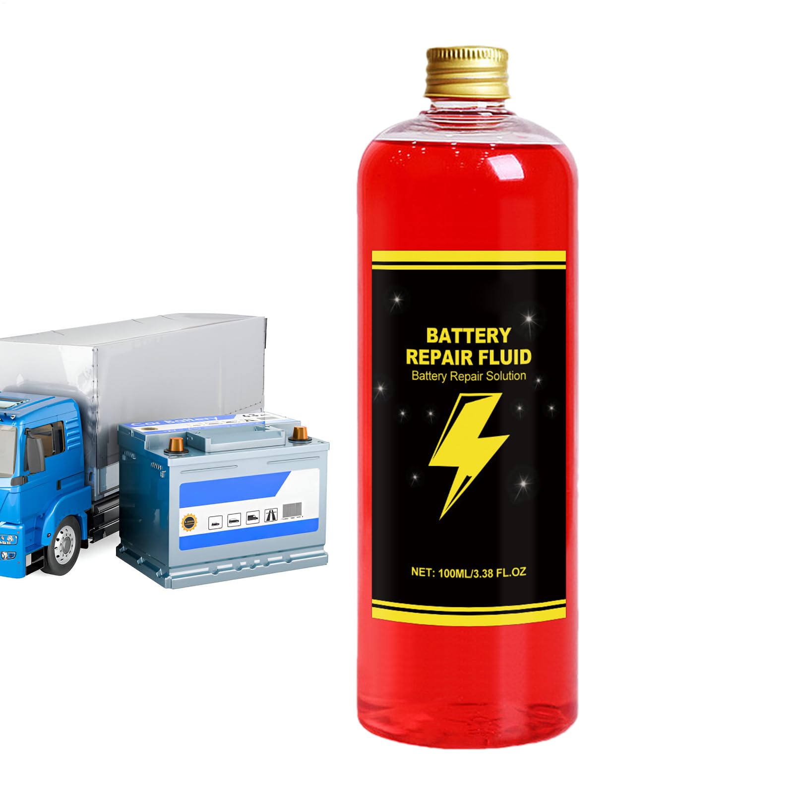 Liquide de réparation de Batterie de Voiture - Réparation de Batterie sûre et - Longue durée de Vie - - pour Voitures de Golf - Universel - 100 ML