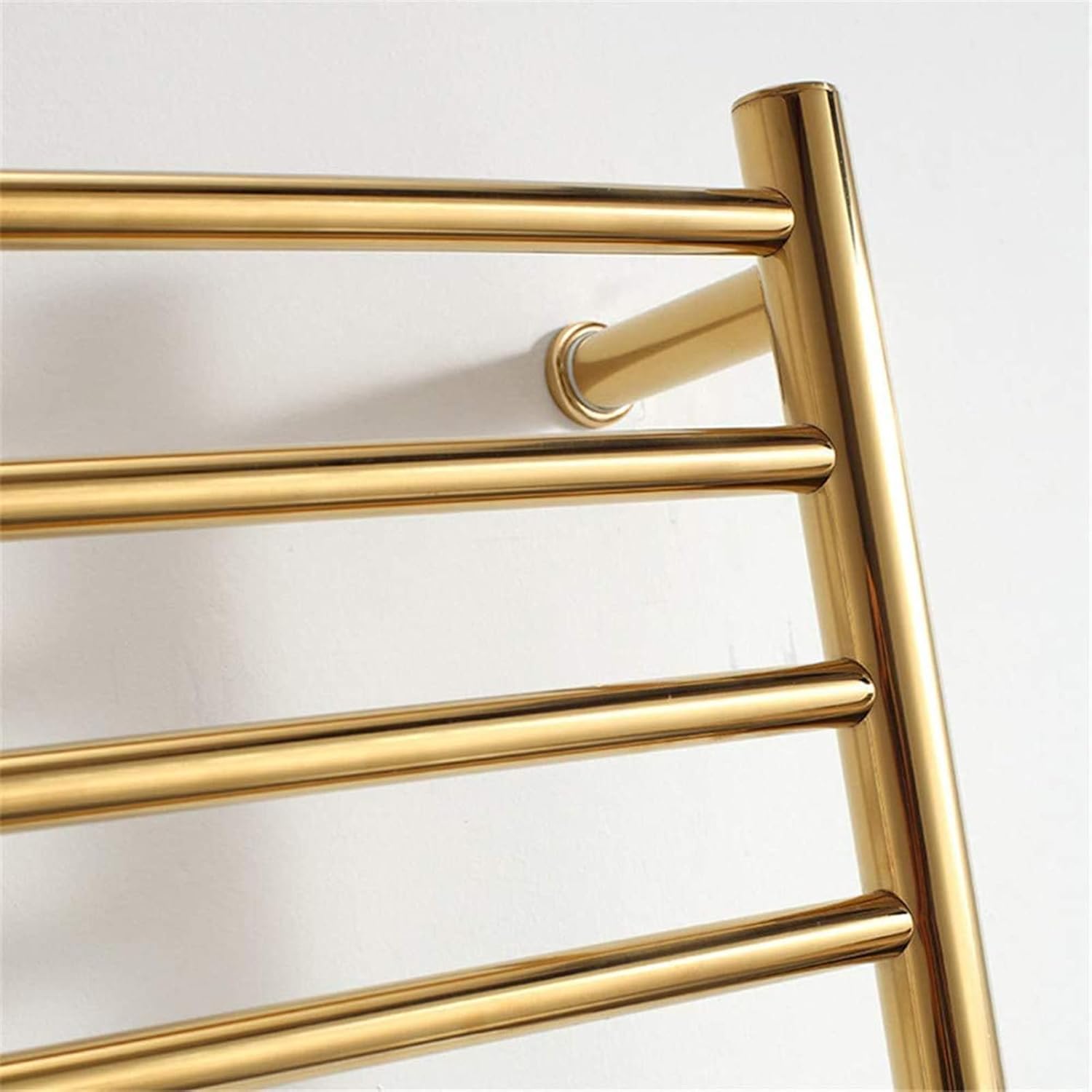 Stainless Steel Electric Heated Warmer Heated Towel Rail Wall Mounted Straight Heated Towel Rack for Bathroom Kitchen 4-Bar Electric Towel Rack