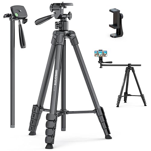 CAMBOFOTO Handy stativ 185 cm mit Horizontalarm für Overhead-Aufnahmen