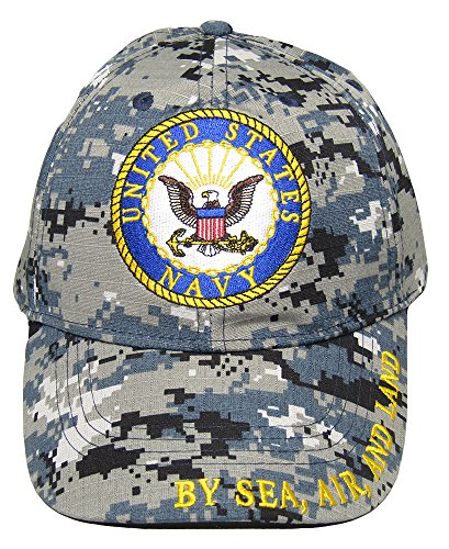 Gorra bordada camuflada azul estilo militar miniatura 2