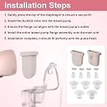 15pcs Replacement Parts Kit for Eufy Breast Pump, Includes 2 Silicone Diaphragms 4 Duckbill Valves 5 Flanges & 4 Sealing Plugs Compatible with Eufy S1 Pro/S1/E10/E20 Wearable Breast Pumps