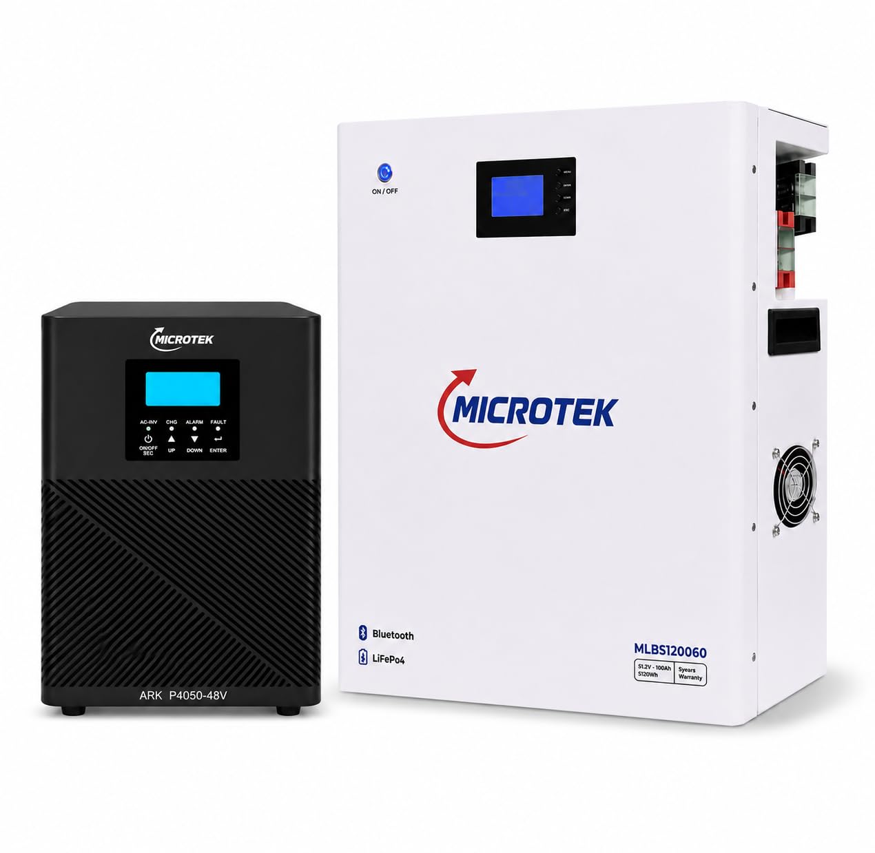 microtek solar pcu 4550/48v pwm solar inverter combo with 51.2v 100ah lifepo4 lithium battery | 4500va pure sine wave solar ups | smart bms | home, office & solar power backup