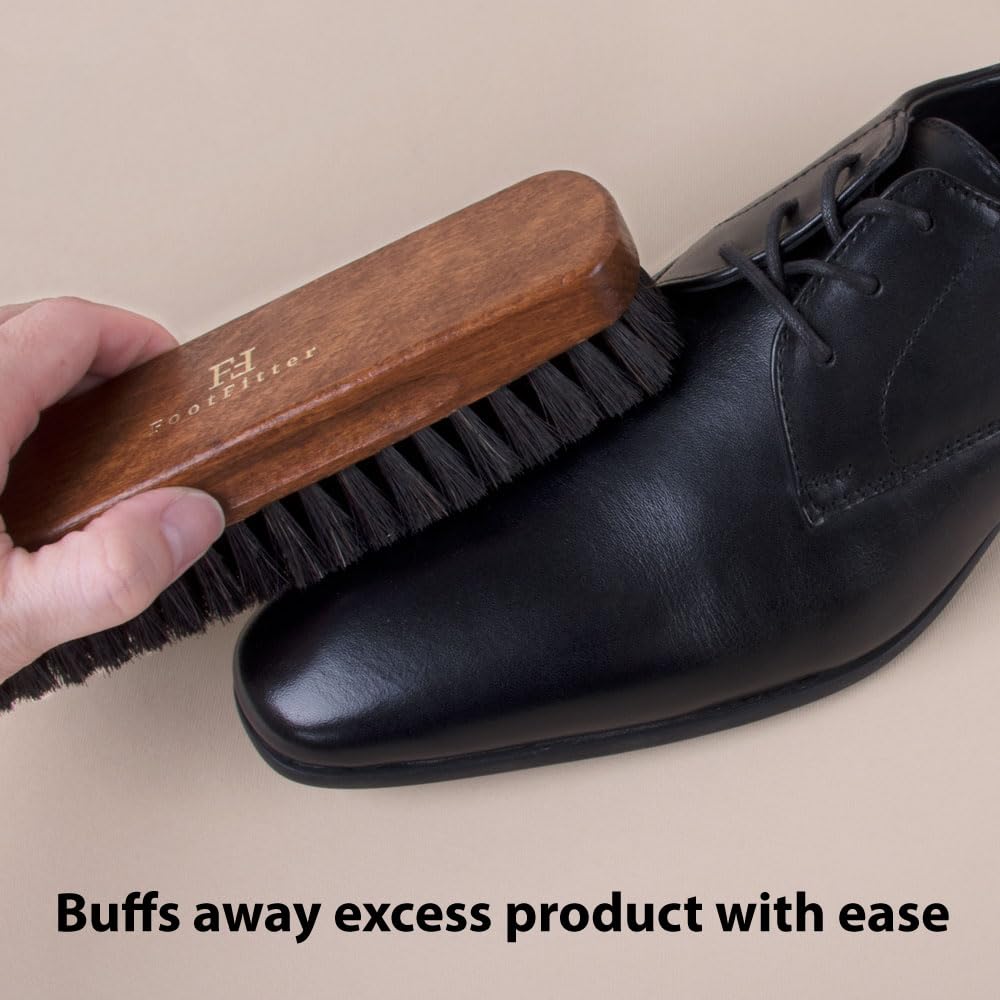 FootFitter - Spazzola per lucidare le scarpe in crine di cavallo