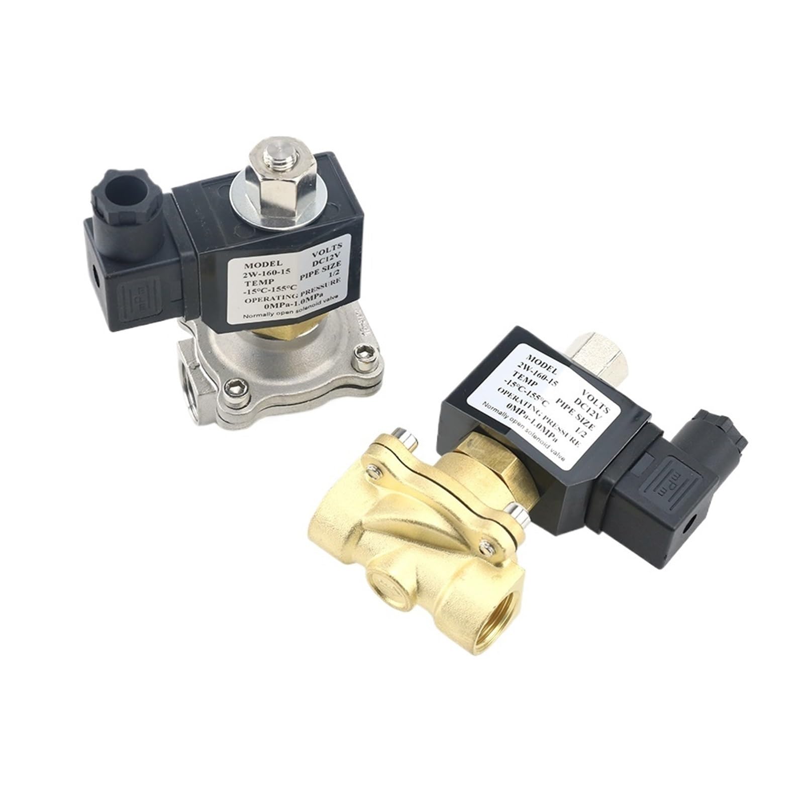 Wysokotemperaturowy mosiężny/stal nierdzewna Normalnie otwarty zawór elektromagnetyczny DN15 DN20 1/2" 3/4 "(DN20, BRASS_DC24V)