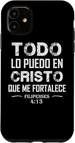 Miniatura 16 de Funda para iPhone 12/12 Pro Filipenses Todo Lo Puedo En Cristo Biblia Cristiana