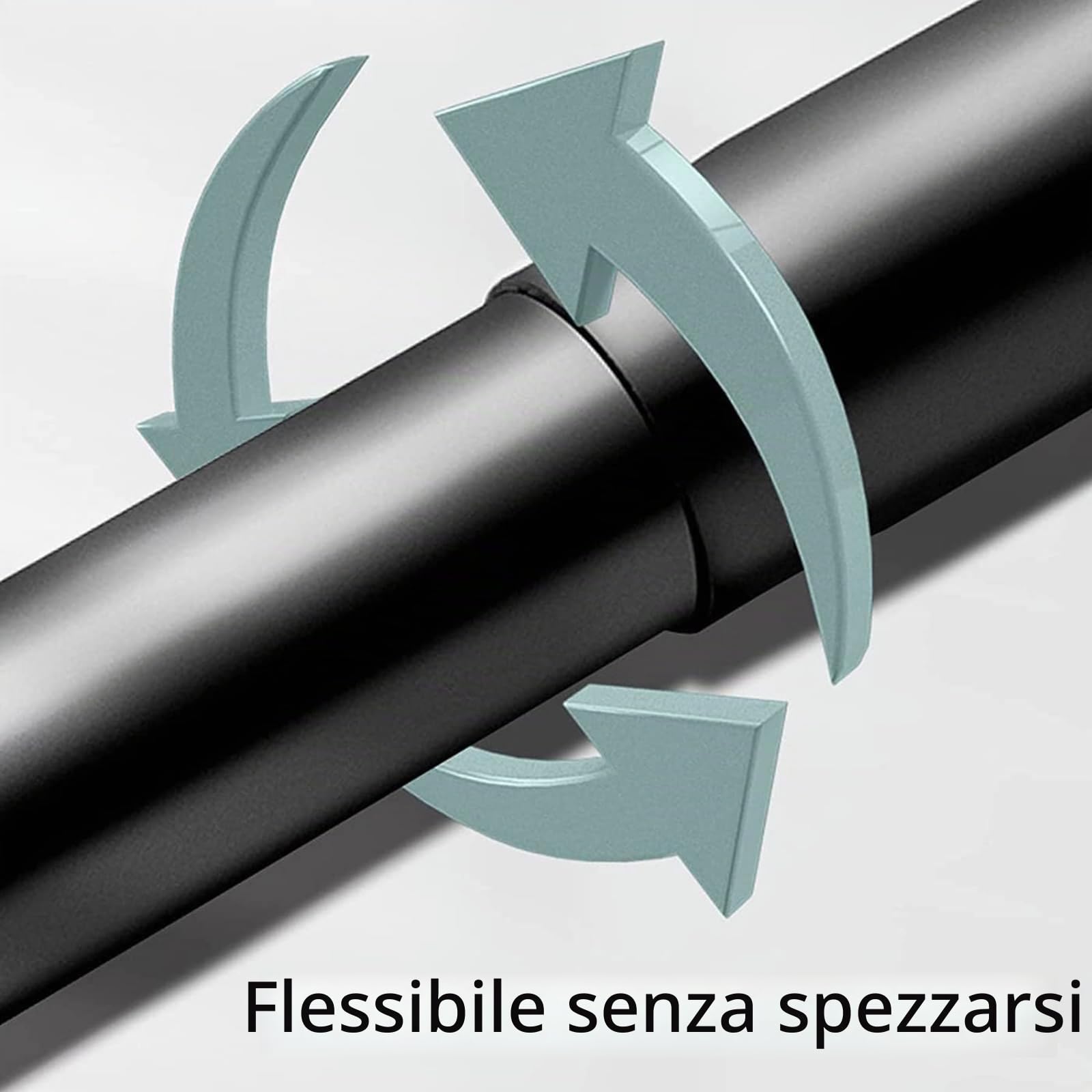 Bastone Tenda Doccia Angolare, Bastone Tenda Da Doccia A Curva Telescopica Senza Foratura Per Bagno E Spogliatoio(Size:D 70-95cm x 105-165cm,Color:Nero)