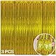 WD&CD Lametta Vorhänge Gold，3 Stück 1x2m Metallische Glitzervorhang Fringe, Glitzer Folien Fransen für Party Deko, Geburtstag Deko, Hochzeit Deko, Happy Birthday Deko, Baby Shower Deko