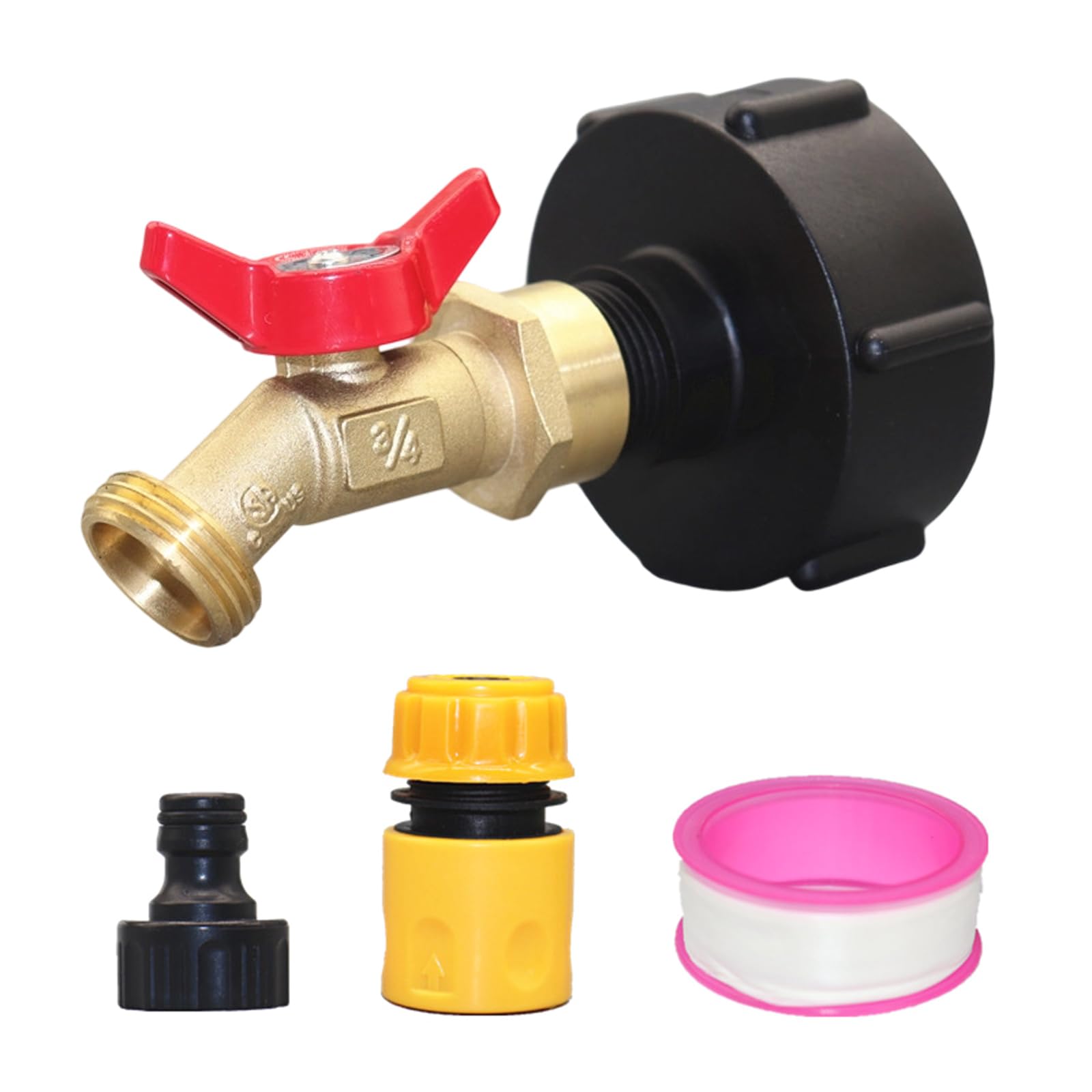 carotoe Tanks Adapter Set Threaded Brass Hose Faucet for Garden Hose Camlocks Quick Connectors with Valves Accessories Tanks Valves Adapter