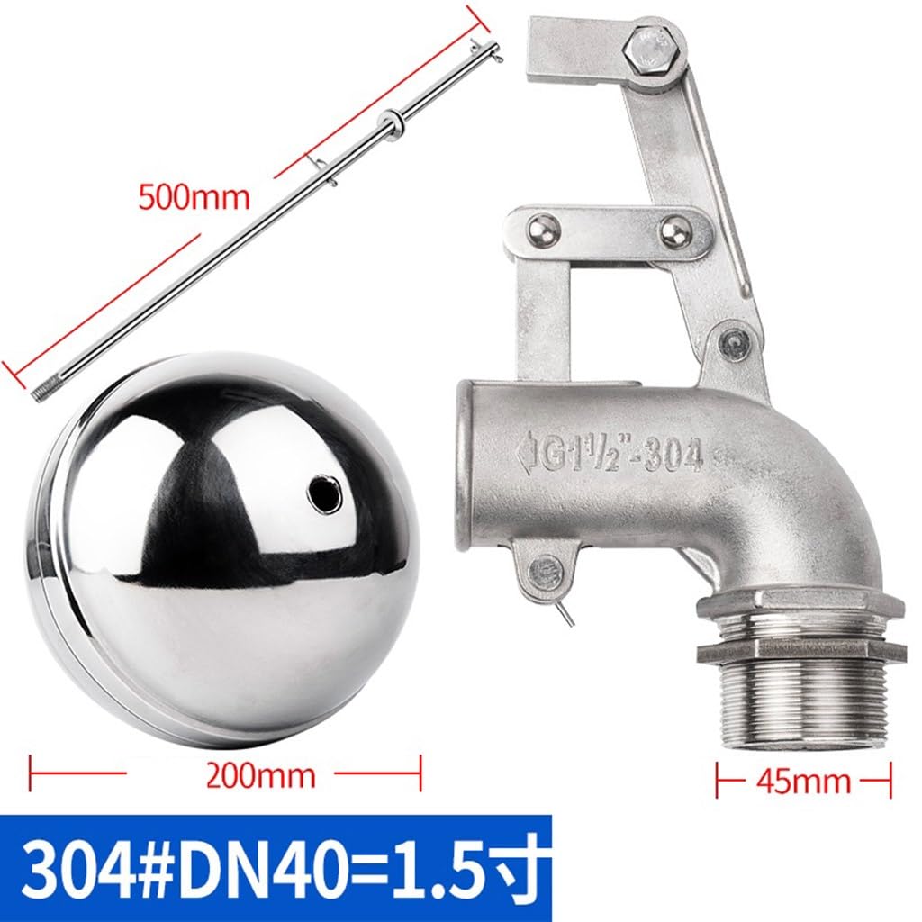 Válvula De Flotador De Codo De Acero Inoxidable, 1/2" -4", Válvula De Bola Flotante De Codo De 90 Grados, Control De Flujo For Cisterna/tanque De Agua De Expansión, 1 Pieza(DN40)
