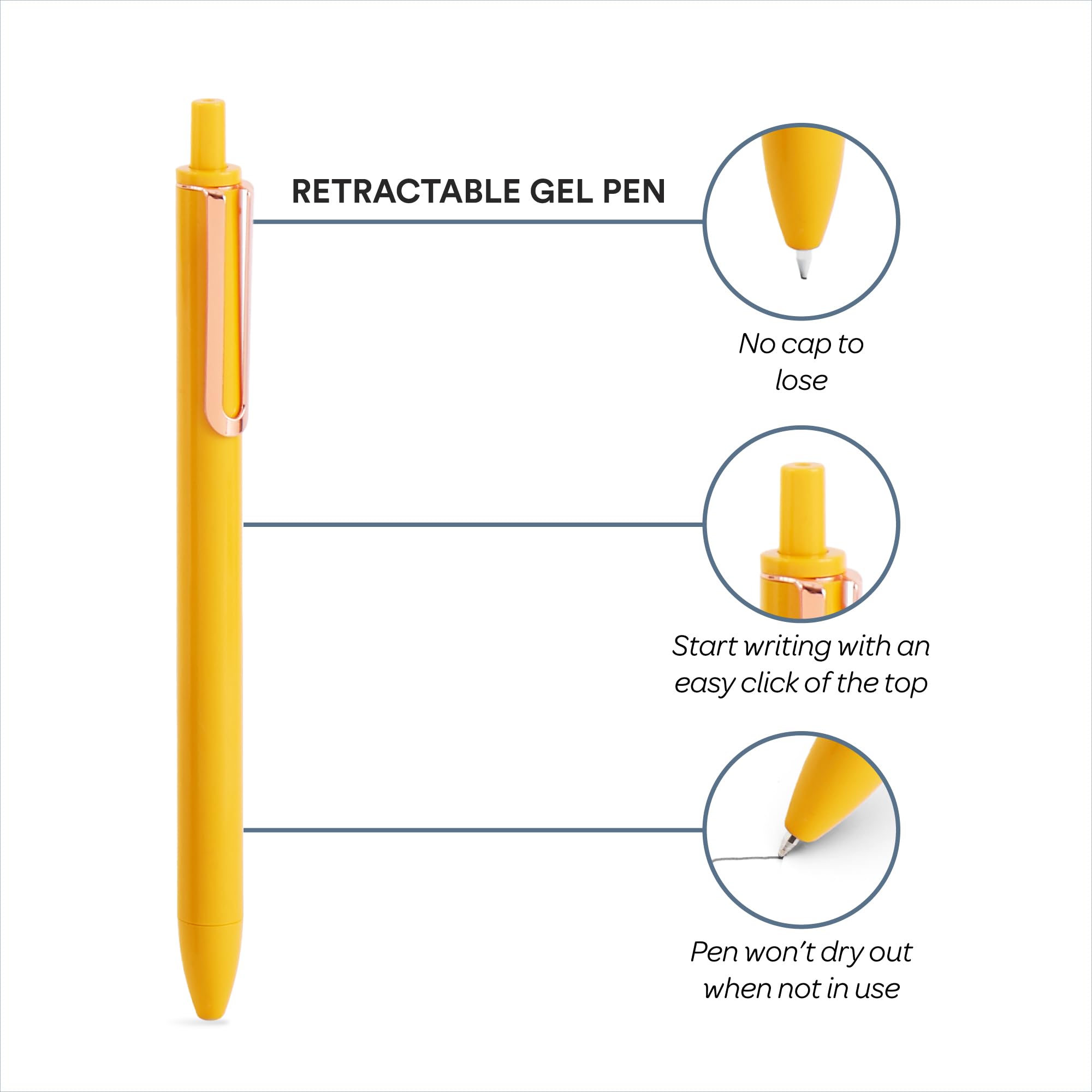 Poppin Signature - Juego De 6 Bolígrafos