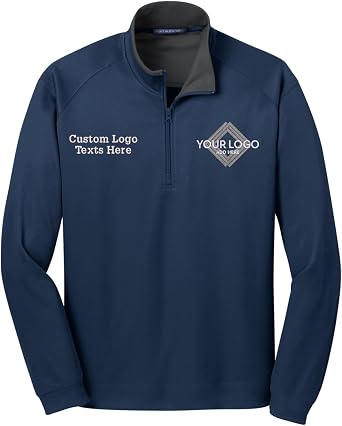 INK STITCH Men K805 Custom Embroidery Add Logo Texts Vertical Texture Quarter Zip Jacket