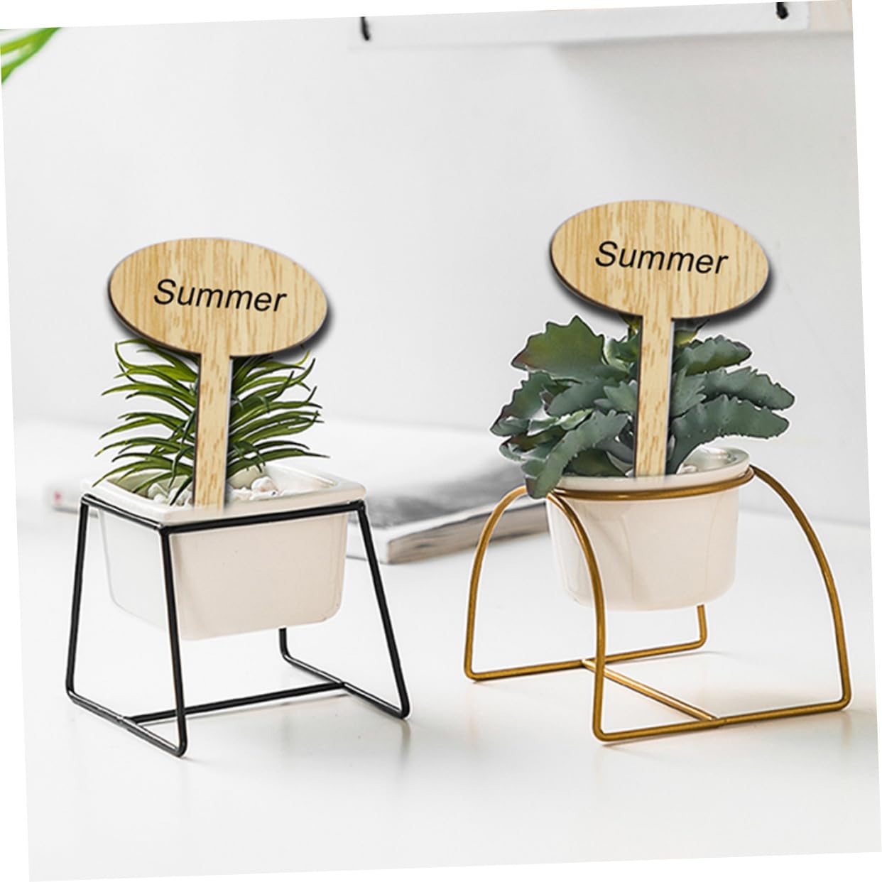 Abaodam 100pièces Étiquettes De Jardin Marqueurs De Plantes Pour Décoration De Jardin Et Projets Étiquettes Reutilisables Élégantes Pour Petits Pots