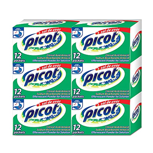Sal de Uvas PIcot Effervescent Powder Solution Antacid 0.17 Oz 6-Pack of 12 Packets 6 Boxes