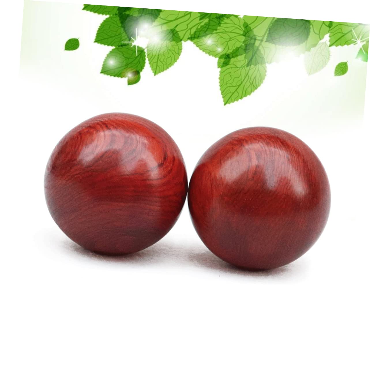 BCOATH 2pcs Rosewood Hand Massage Balls Rose Massage Balls for Hands Message for Blood Circulation and Relaxation
