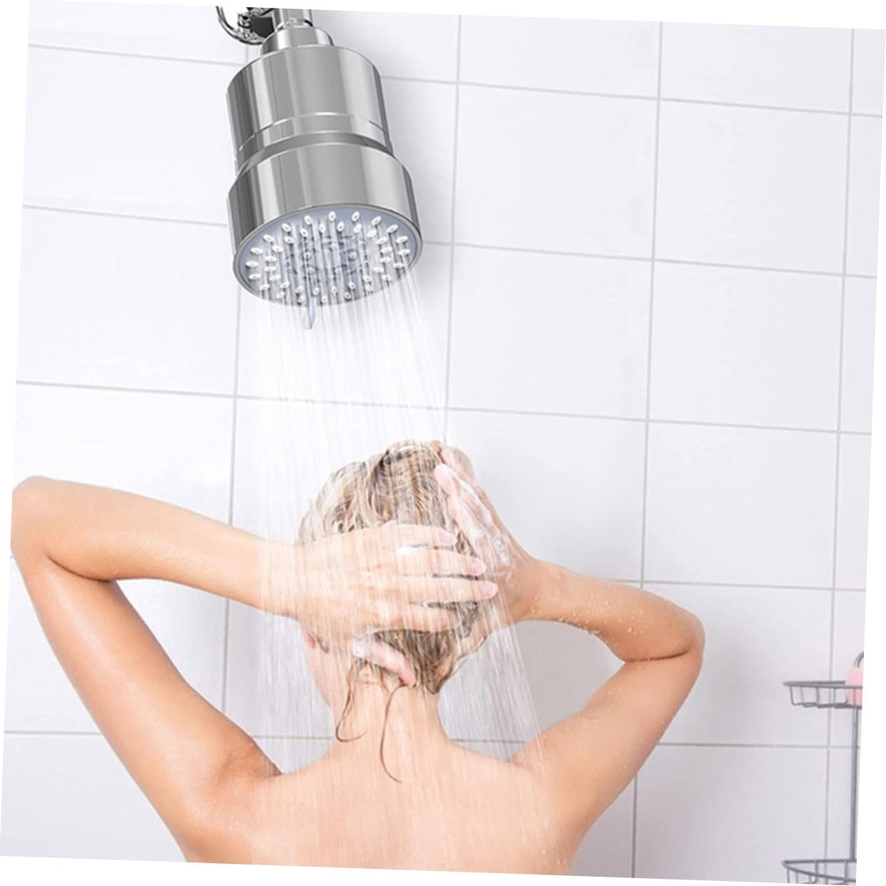 jojofuny Filter Duschkopf Abs Metall Mit 15-stufigem Wasserfilter Chlorentfernung Für Weicheres Wasser Gleichmäßiger Strahl Für Kinder Erwachsene Dusche