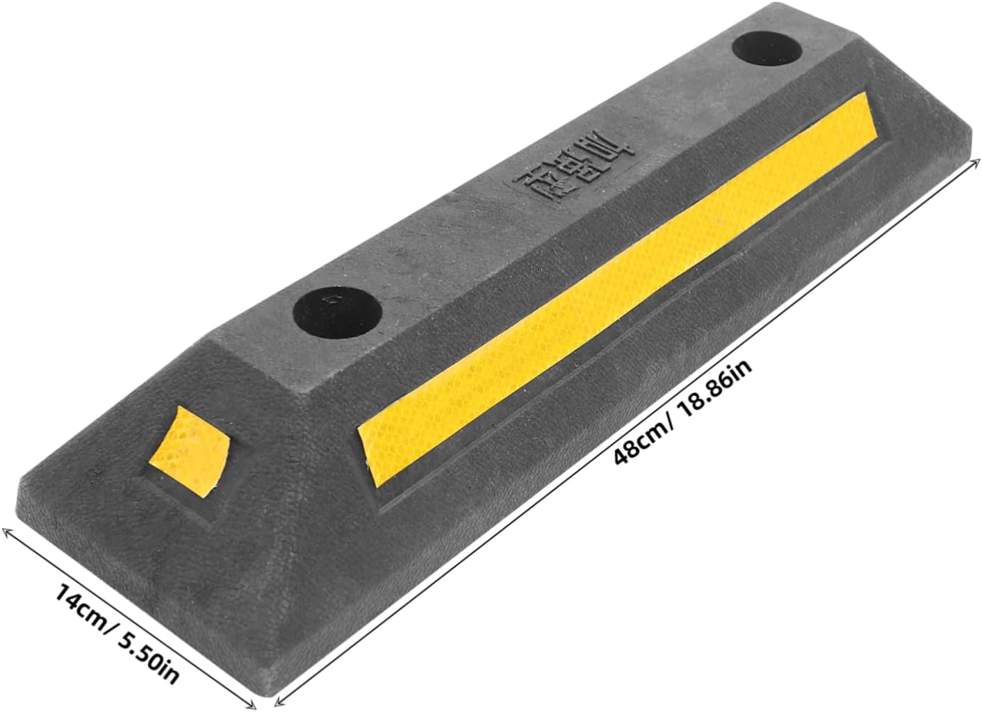 Heavy Duty Rubber Parking Block Reflective Tape Car Wheel Stopper for Garage and Parking Lots 1 Piece Garage Car Stopper