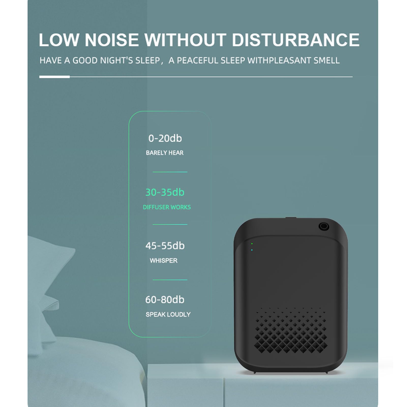 Asixxsix Inteligentna maszyna zapachowa, dyfuzor olejków eterycznych 150 ml, dyfuzory do aromaterapii z technologią zimnego powietrza, dyfuzor zimnego powietrza Bluetooth do domu (BLACK)