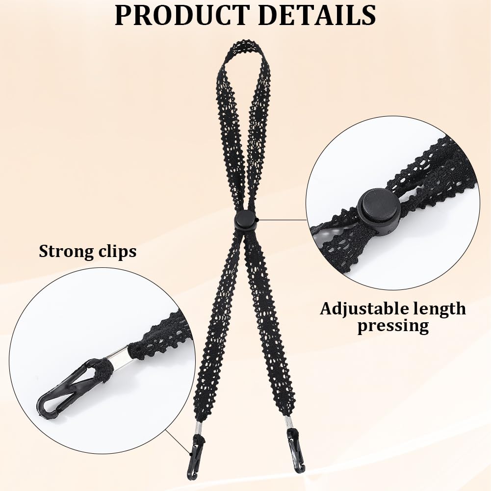 Lot De 5 Clips Réglables Pour Sangle De Chapeau – Anti-perte, Mentonnière Coupe-vent, 36 Cm, 5 Couleurs, Pour Outdoor