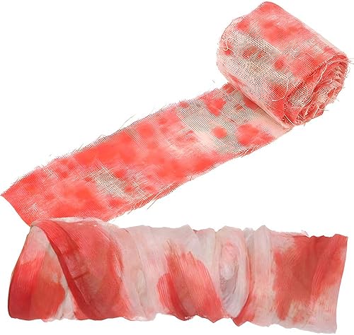 Rollo de gasa sangrienta, 1 pieza, diseño espeluznante, perfecto para fiestas de Halloween, casas encantadas y eventos aterradores