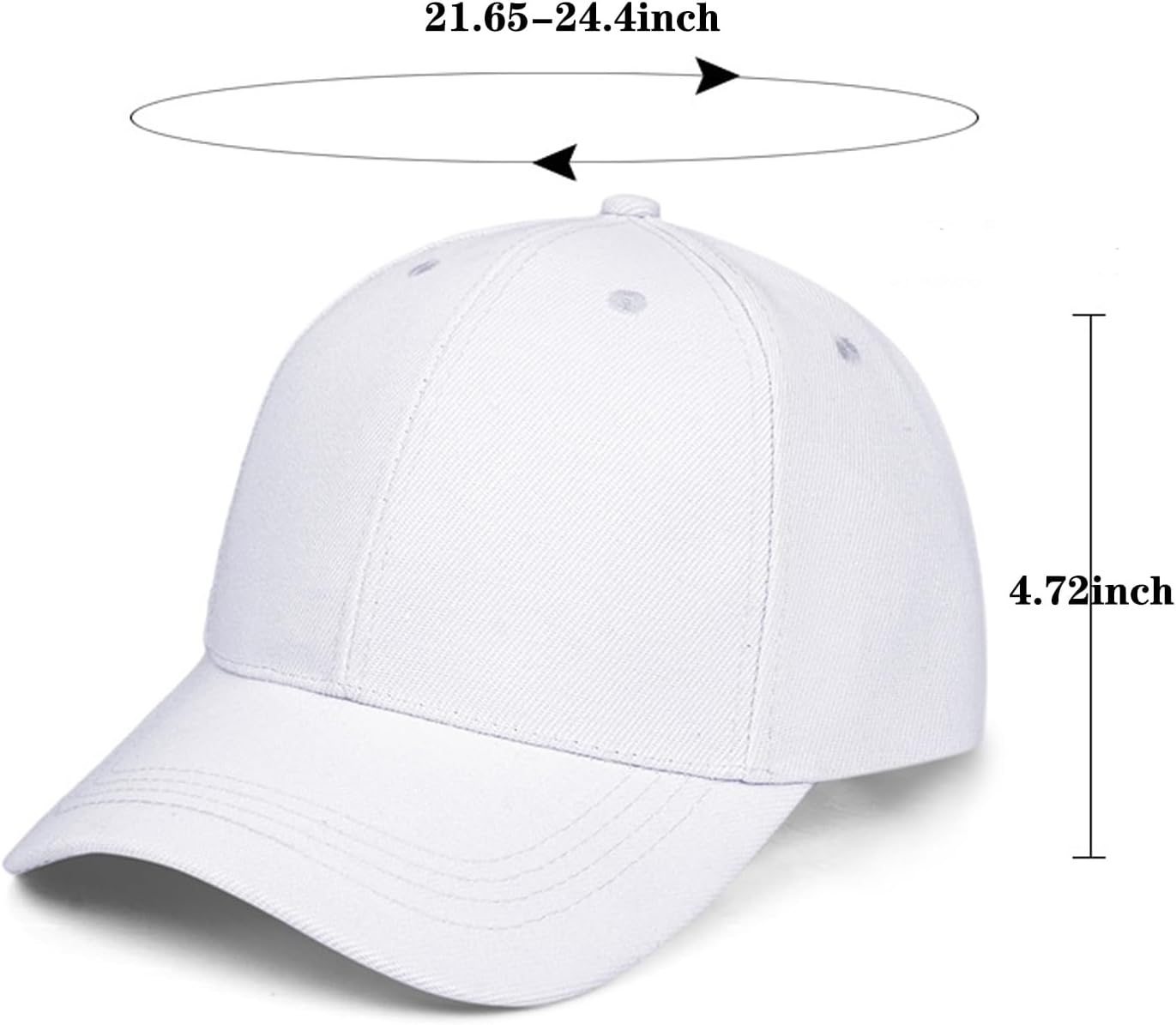 Tergy 2/20 Pieces Blank Baseball Caps Adjustable Back Strap Golf Dad Hat for Men and Women - Image 2