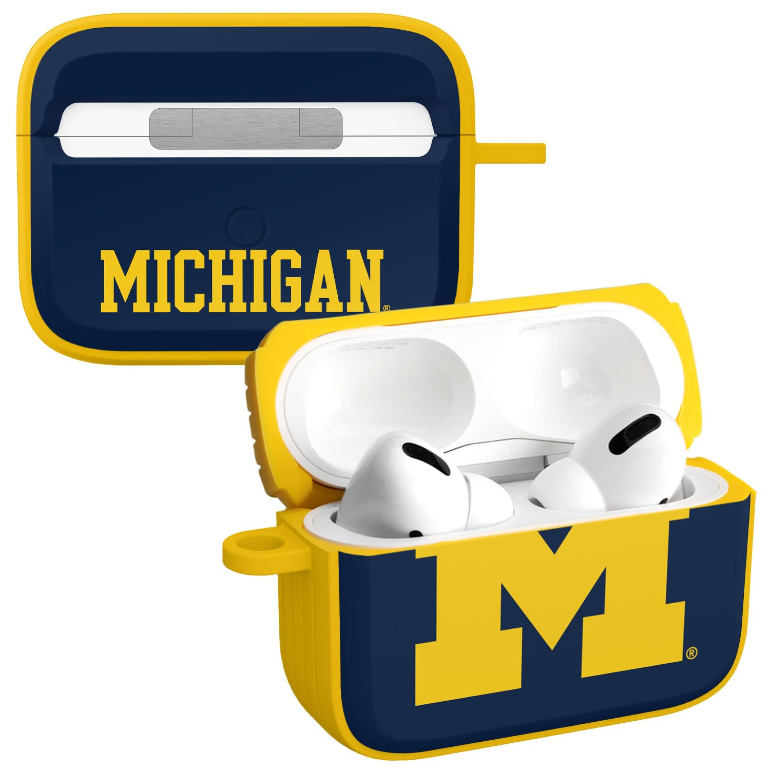 AFFINITY BANDS Michigan Wolverines HDX Case Cover Compatible with Apple AirPods Pro 1 & 2 (Classic)