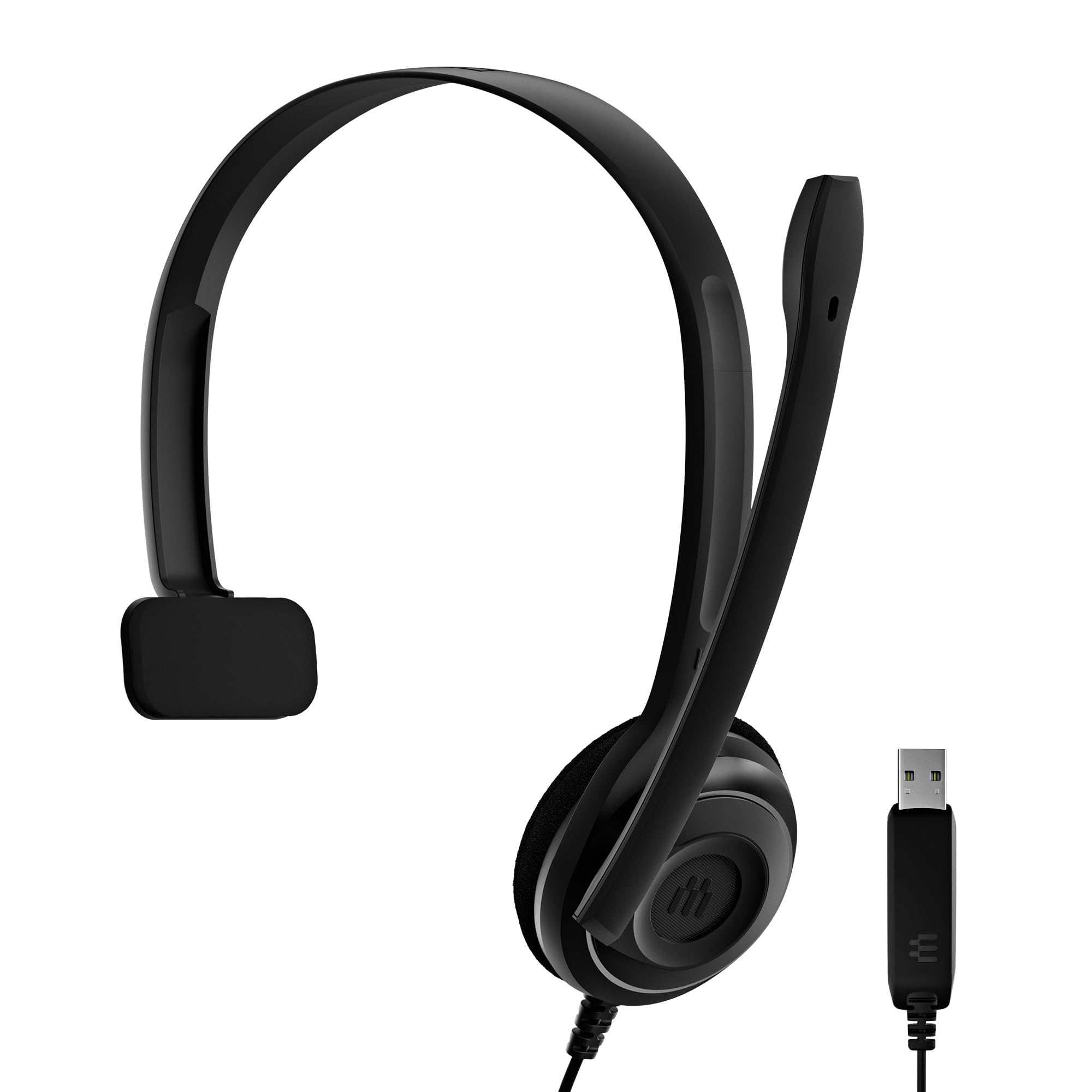 EPOS PC 7 USB Wired Headset – Lightweight Noise-Cancelling Boom Mic, Wideband Audio, Plug-and-Play USB-A, Crystal-Clear Calls for Skype, Zoom & Teams – Compatible with Windows, macOS, Chromeboo, Black