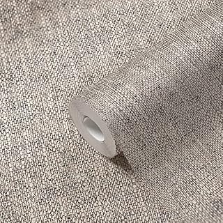 Papel Pintado Texturizado Beige Efecto Lino | Vinilo Autoadhesivo Impermeable | Fácil De Pegar Y Quitar, 30x300 Cm