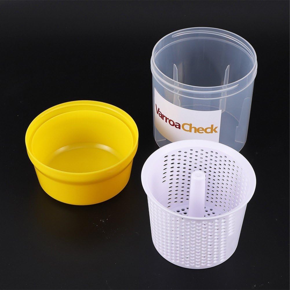 Tarro Probador De Ácaros Varroa para Monitor De Ácaros Varroa, Herramientas De Apicultura, Botella De Prueba De Ácaros Varroa a Prueba De Fugas para Apicultores