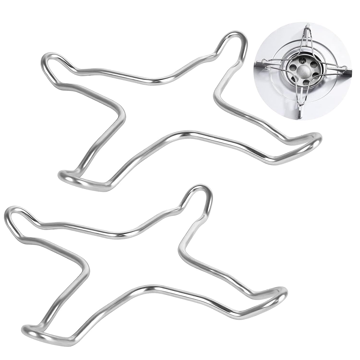 4 Supporti Per Fornello A Gas Universali Antiscivolo 14x14 Cm In Ferro Galvanico, Riduttori Per Pentole, Forni E Caffettiere