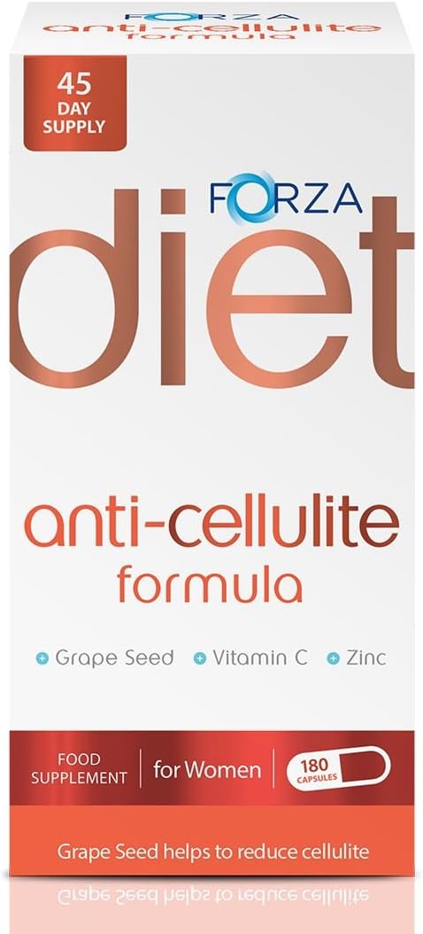 FORZA Diet Anti-Cellulite Formula with Grape Seed - 180 Capsules (45 Day Supply)