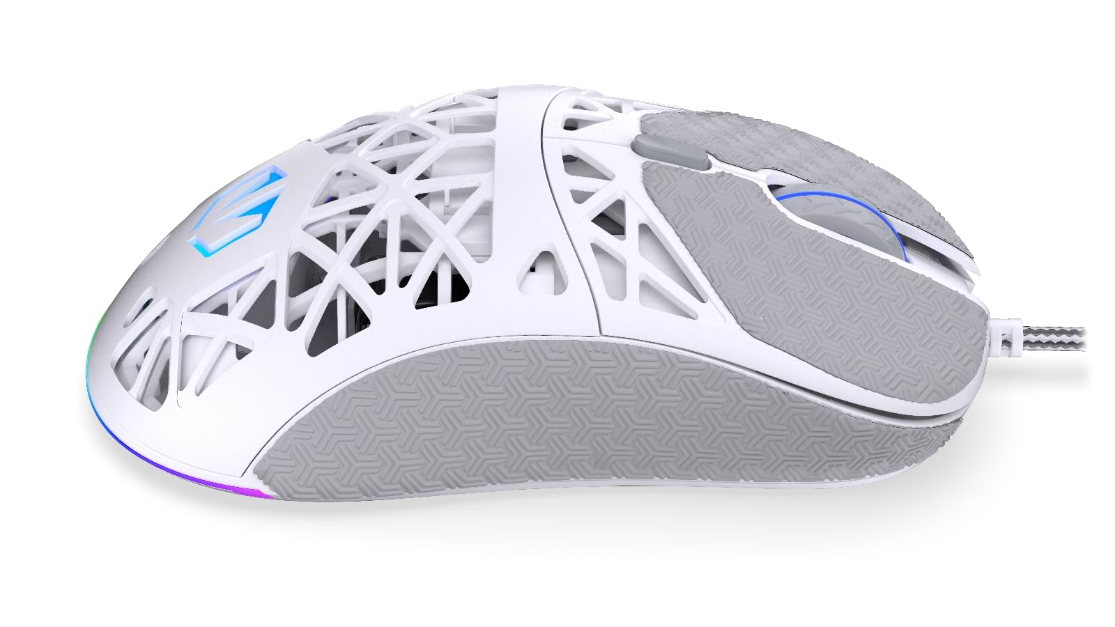 ENDORFY Liv Wireless Onyx White, ratón Gaming Blanco, ratón inalámbrico, diseño Ultraligero (69 g), máximo 12.000 PPP, PixArt PAW3311, Kailh GM 4.0, 2.4 GHz, BT, USB-A, retroiluminación ARGB, EY6A019