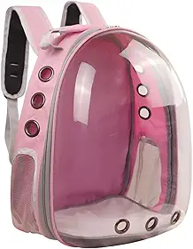 Mochila de Transporte Pet com Janela Transparente 360º para Gatos e Cães Pequenos — Ventilação Avançada, Conforto para Viagens, Passeios e Atividades ao Ar Livre