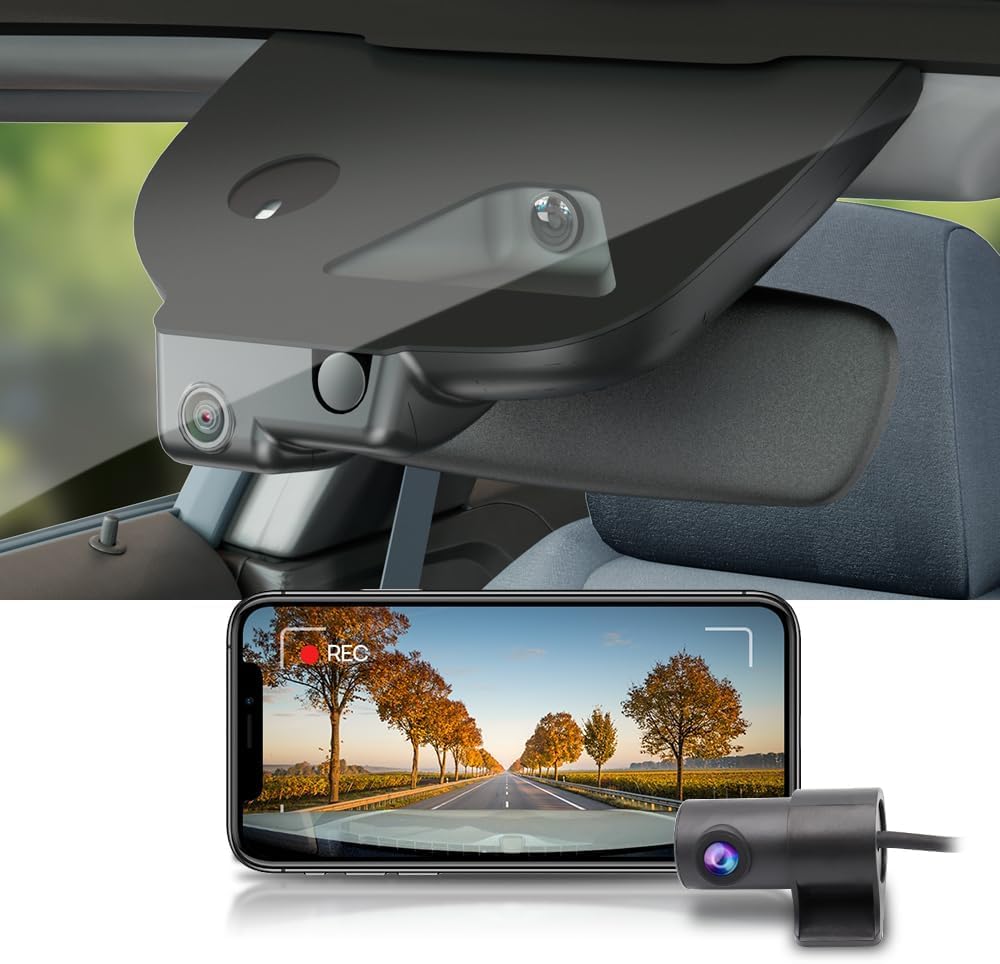 Fitcamx Dashcam Car Front Rear 2160P+1080P kompatybilna z Mercedes-Benz A i CLA Class 2024 2025 2026 facelift HD2-6609, OEM Dashcam 4K UHD Video WiFi, Loop Recording, G-Sensor, WDR, karta 128GB