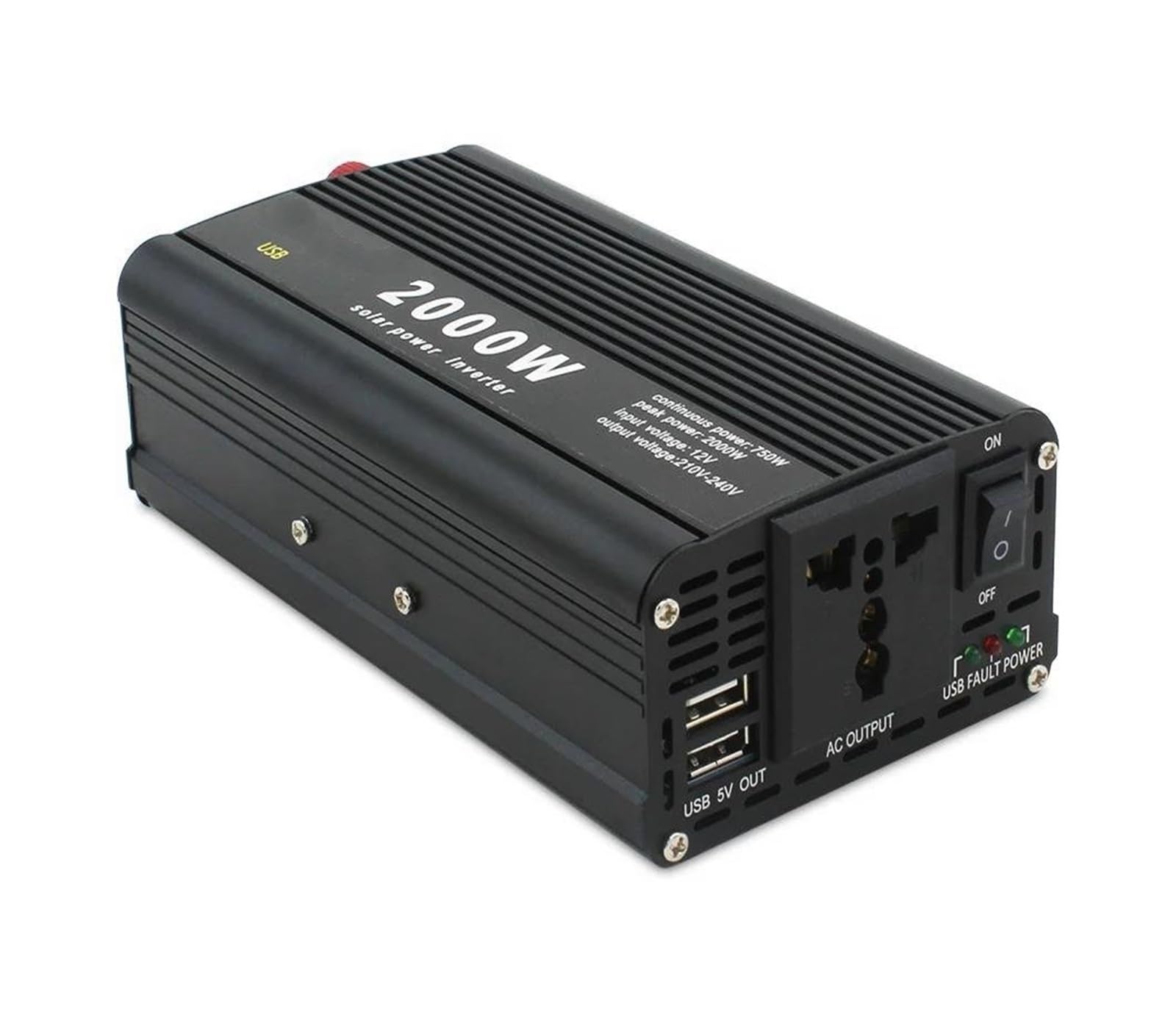 Onduleur puissance portable 2000W double USB convertisseur tension AC