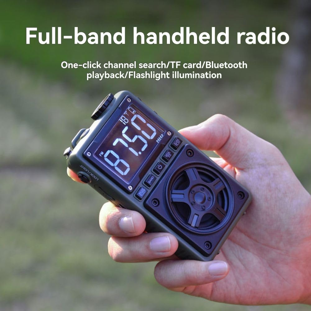 Mini Radio Am/FM Portátil Multifuncional, Digital, de Banda, para Personas Mayores, con Tarjeta Bluetooth de Bolsillo.