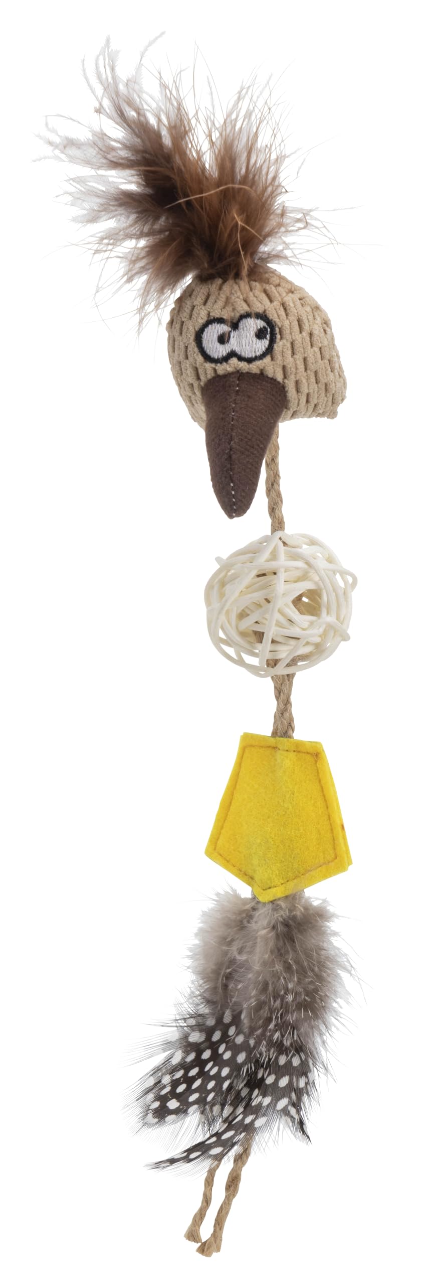 House of Paws Bird Head Feather Cat Toy