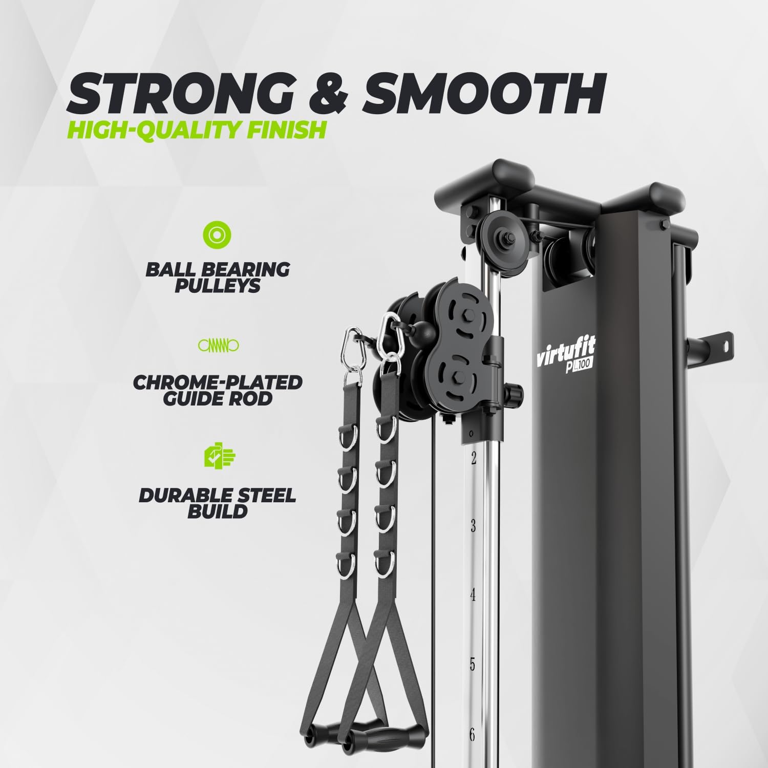 VirtuFit PL100 Single Pulley Station – Kabelzugstation für Krafttraining – 75 kg Gewichtsstapel – Höhenverstellbar – Robuste Stahlkonstruktion