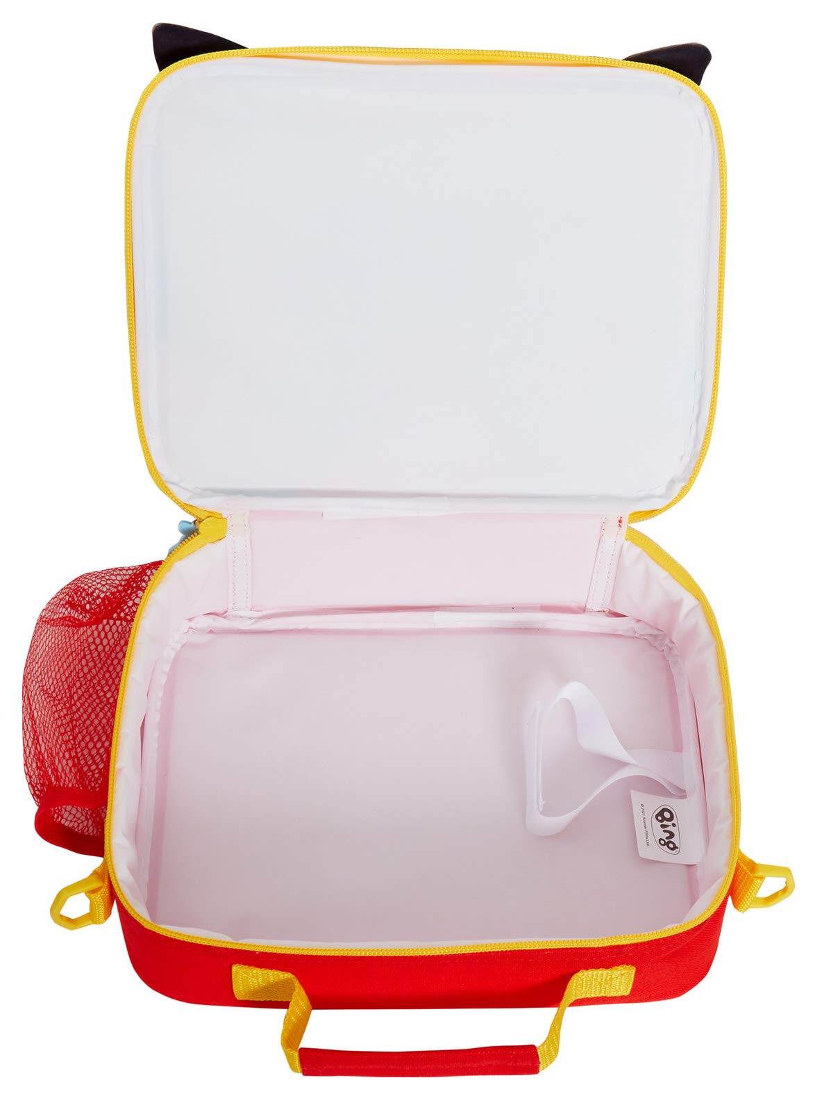 Bing Borsa termica per il pranzo con orecchie 3D di coniglietto, per bambini e bambine, per asilo e scuola, con tracolla staccabile
