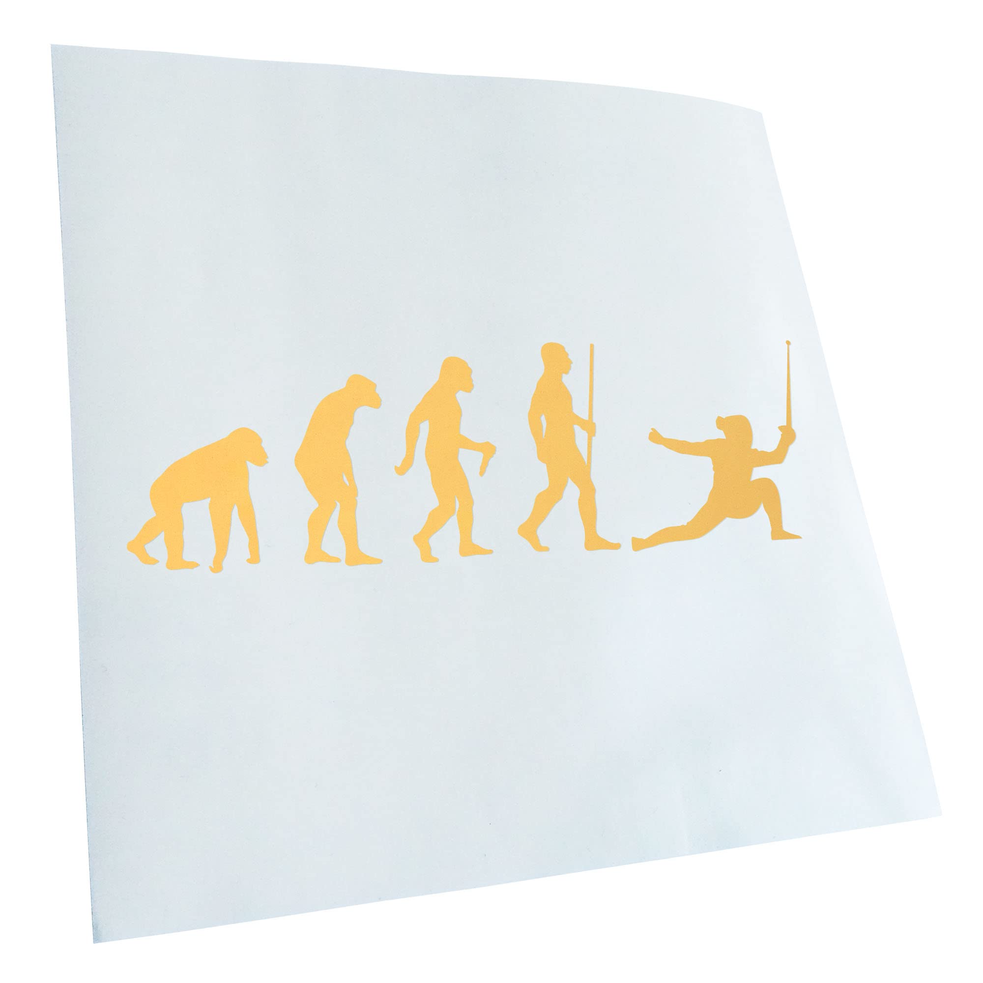 Kiwistar - Car Sticker - Fencing Epee Evolution - Cream - 40 x 12 cm - Rear Window Car Sticker Weatherproof for Car Truck Moped Truck - Sticker Exterior Self-Adhesive Tuning Accessories for Window