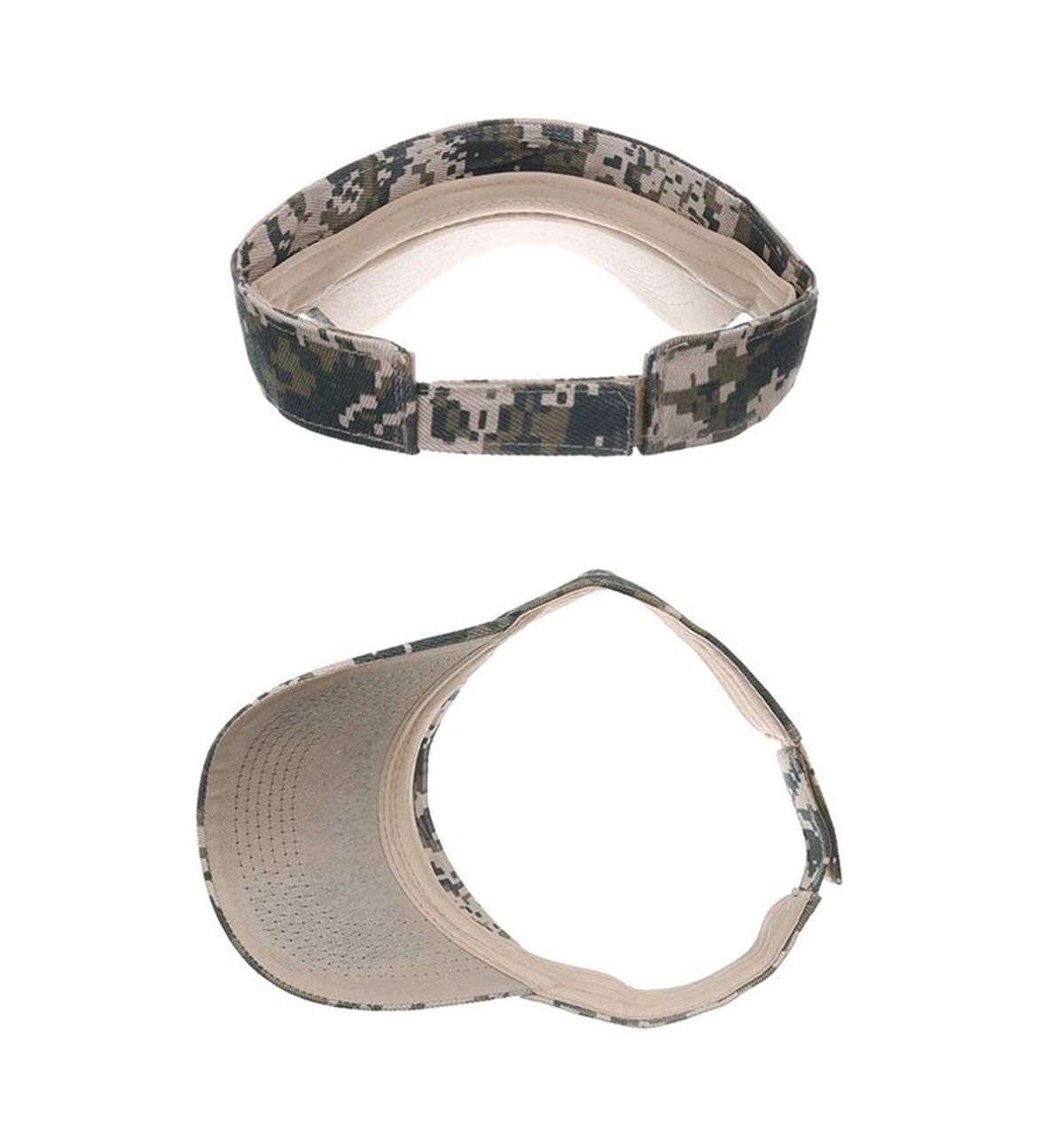 QICHEN Visoren für Herren Camo Outdoor Sports Visor Cap Sonnenblende mit Klettvers