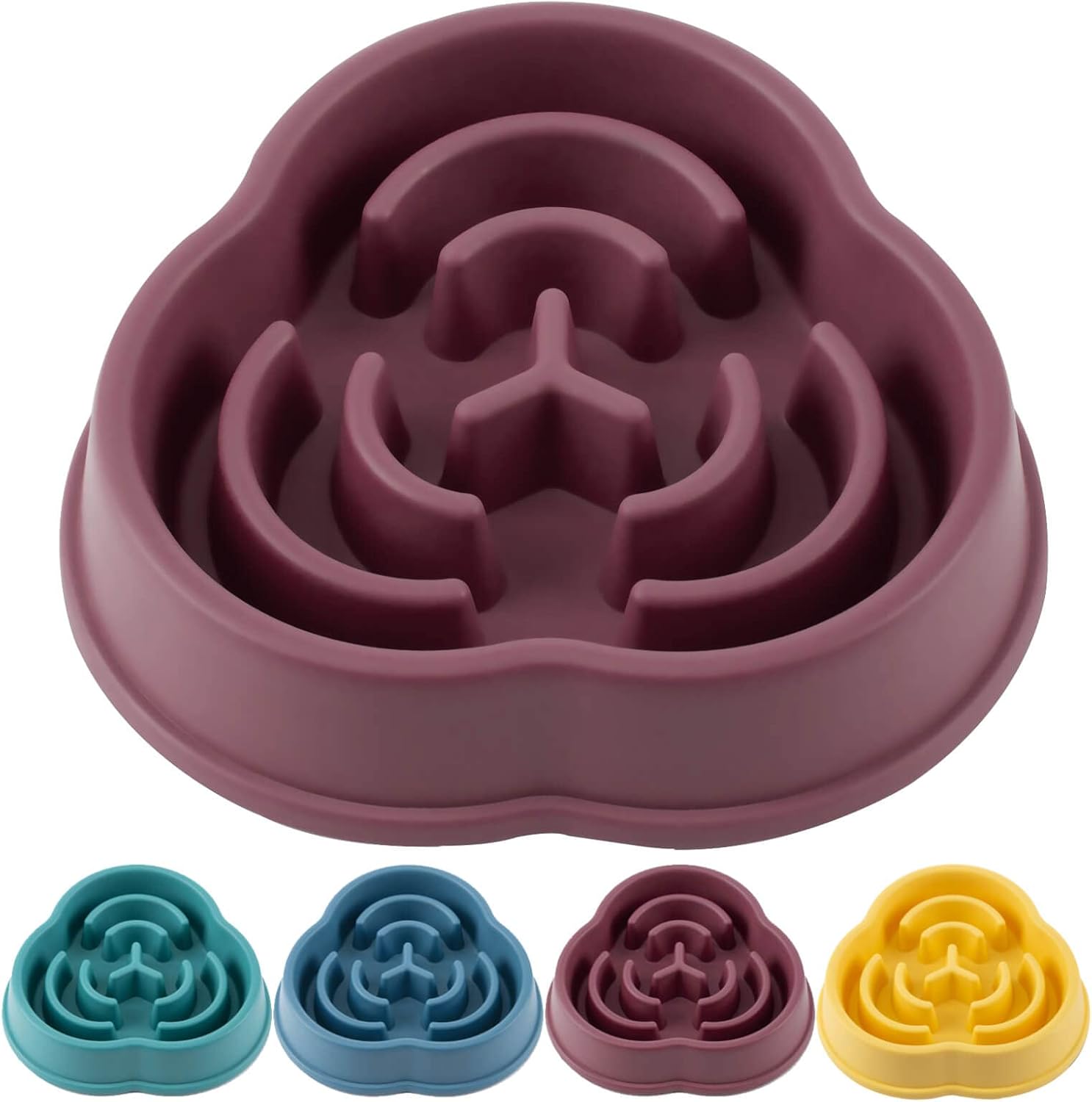 Slow Feeder Pet Bowl Slows Down Eating Improve Pets Digestion Anti Gulping Healthy Eating Interactive Preventing Choking Healthy Design…