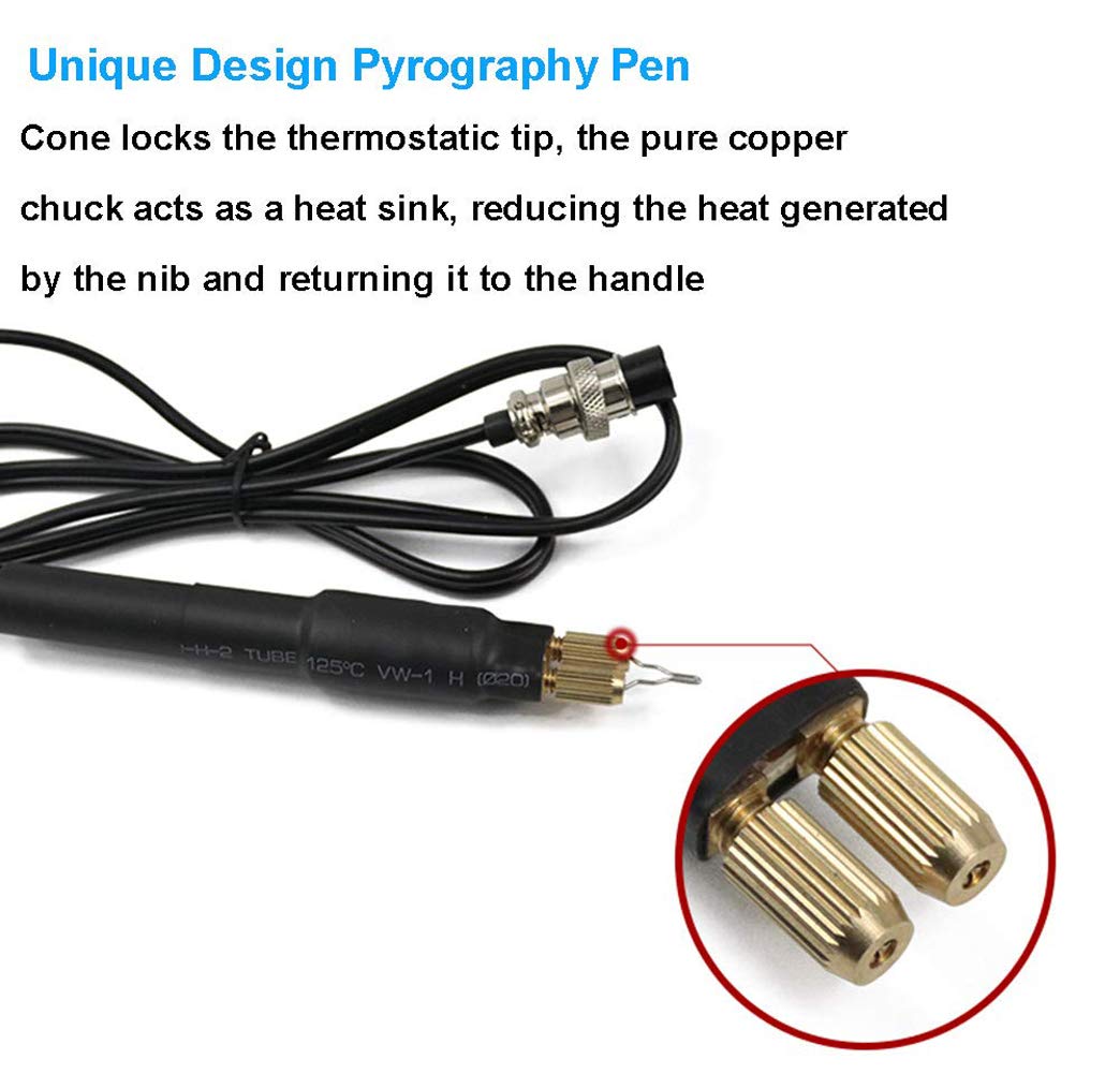 Pyrography Pen for 110V 60W Pyrography Machine Wood Burning Tool Pyrography Craft Kit