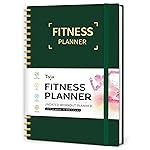 Fitness Workout Journal for Women & Men, A5(5.5 x 8.2) Workout Log Book Planner for Tracking, Progress, and Achieving Your Wellness Goals-Dark Green