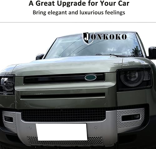 Miniatura 5 de Tiras de rejilla delantera para Land Rover Defender 90 110 2020-2022 Tiras de rejilla para marco de decoración de automóvil (negro brillante)