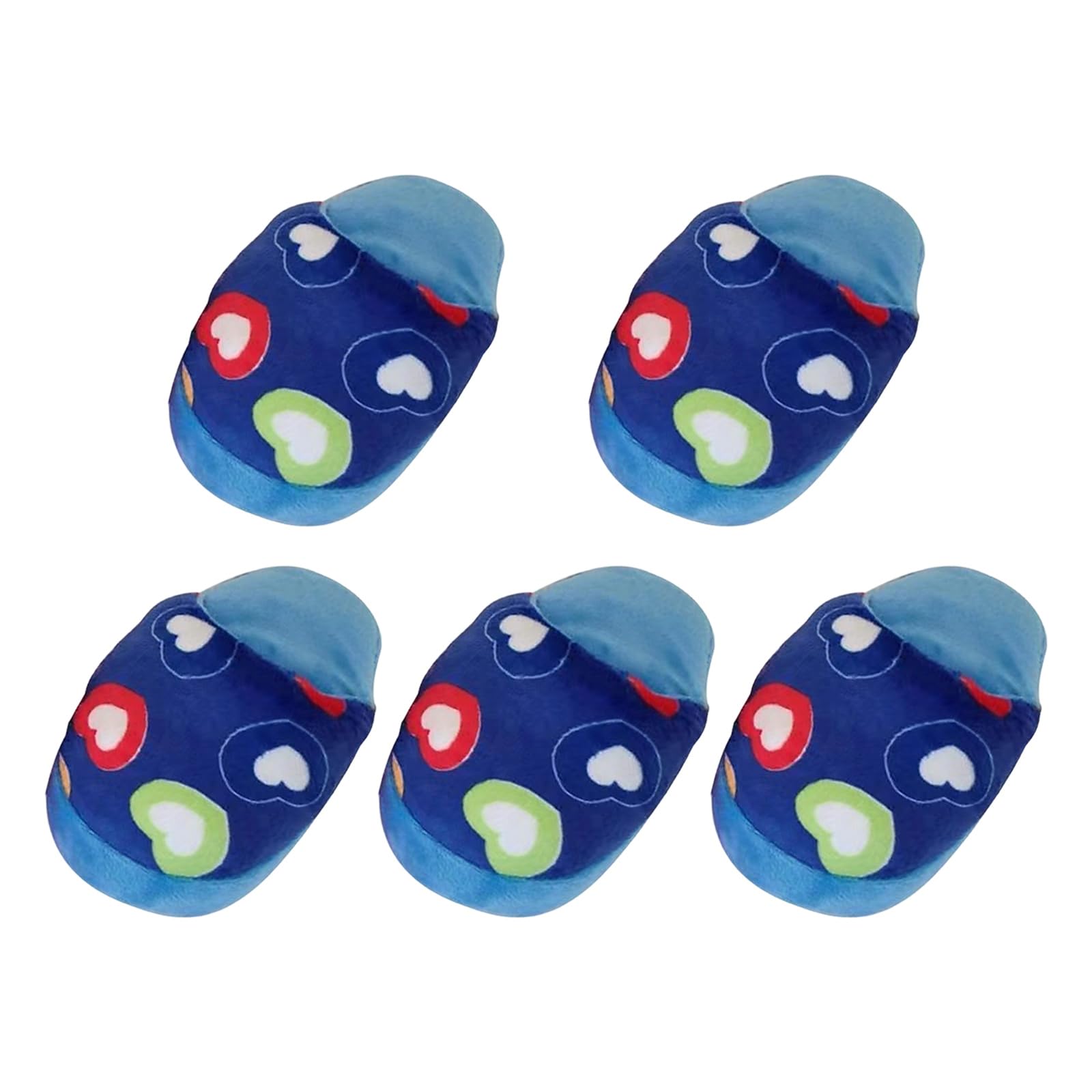 LLUJIAXI 5PCS Plush Squeaky Dog Toy Chew Resistant Puppy Teething Dog Chew Shoe Toy with Crinkle Sound for Small Middle Dogs