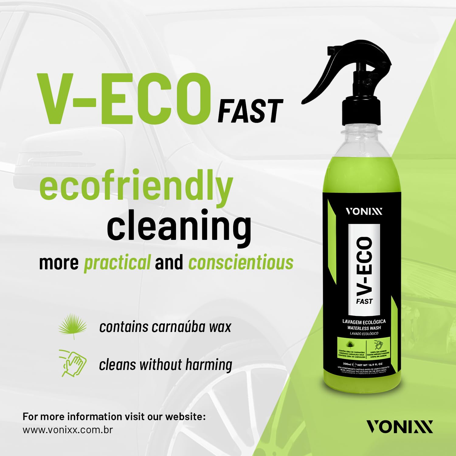 Vonixx V-ECO FAST Autowäsche - Lackschutz & Reinigung, Biologisch Abbaubar, Flüssigkeit, Autopflege, 2011070