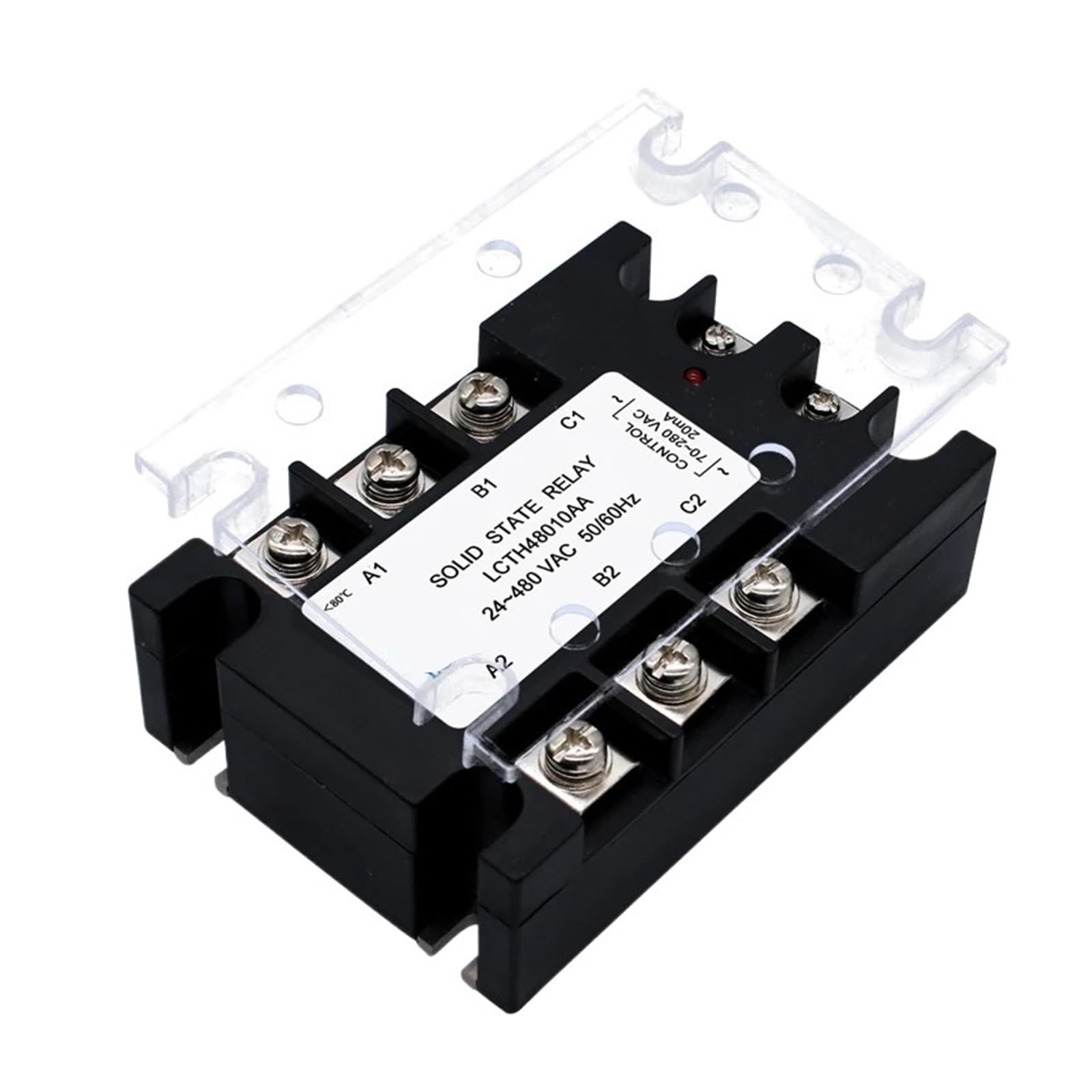 Relé de estado sólido trifásico, LCTH480 Módulo de relé de estado sólido trifásico SSR-10A 25A 40A 60A 100A 120A 150A 380V AC(DC-AC,150A)
